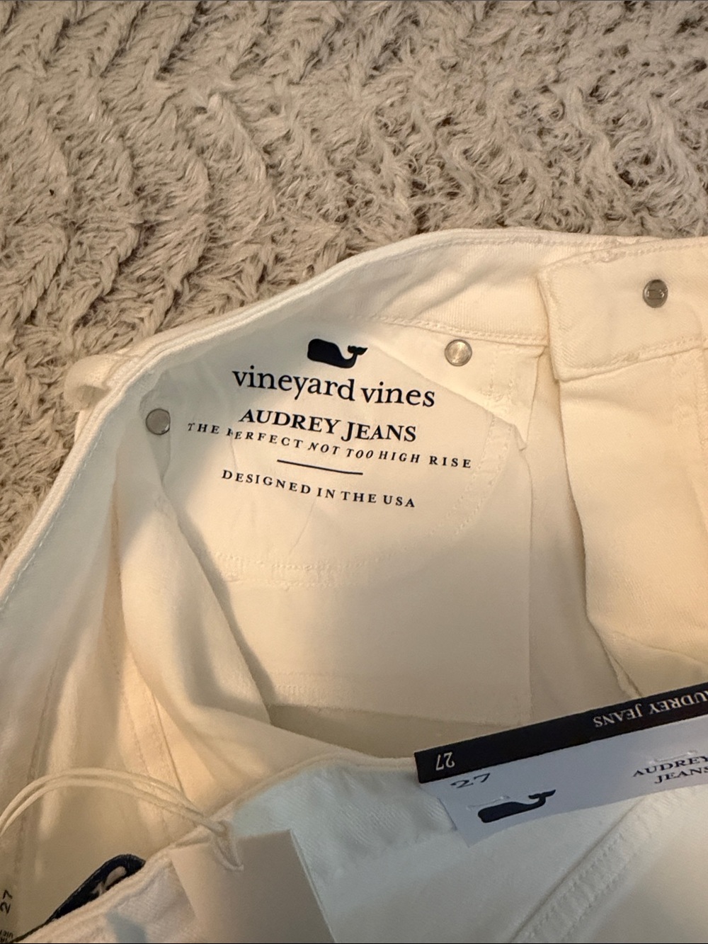 Women’s White Straight-Leg Jeans Vineyard Vines Audrey 27 NWT - Picture 10 of 11